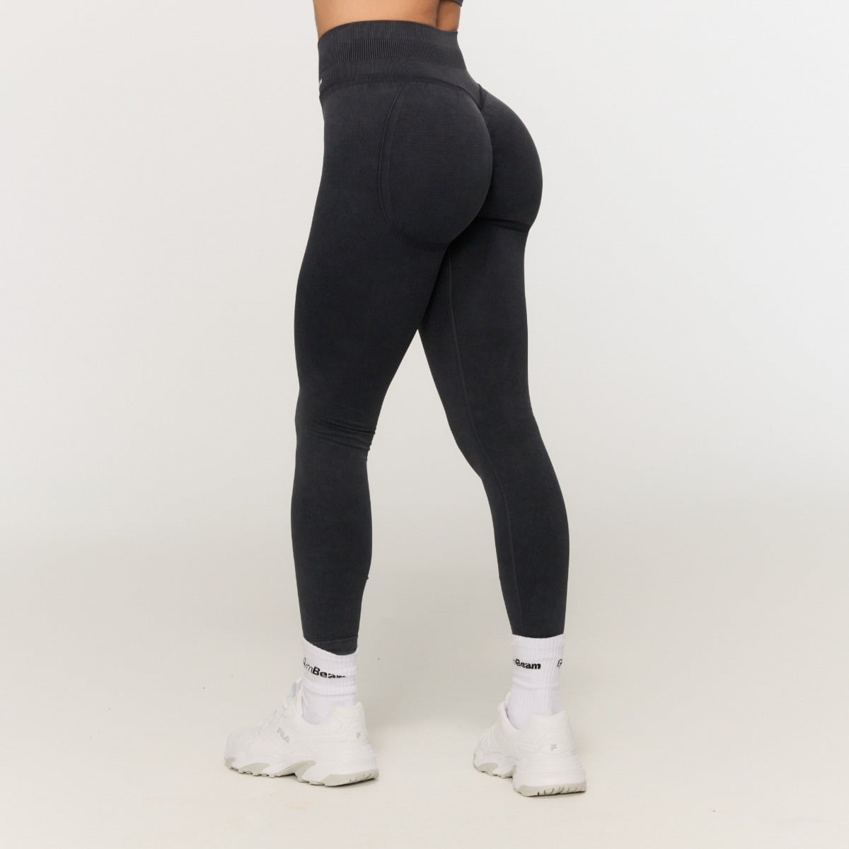 Ženske bešavne tajice Fierce Dark Grey – GymBeam