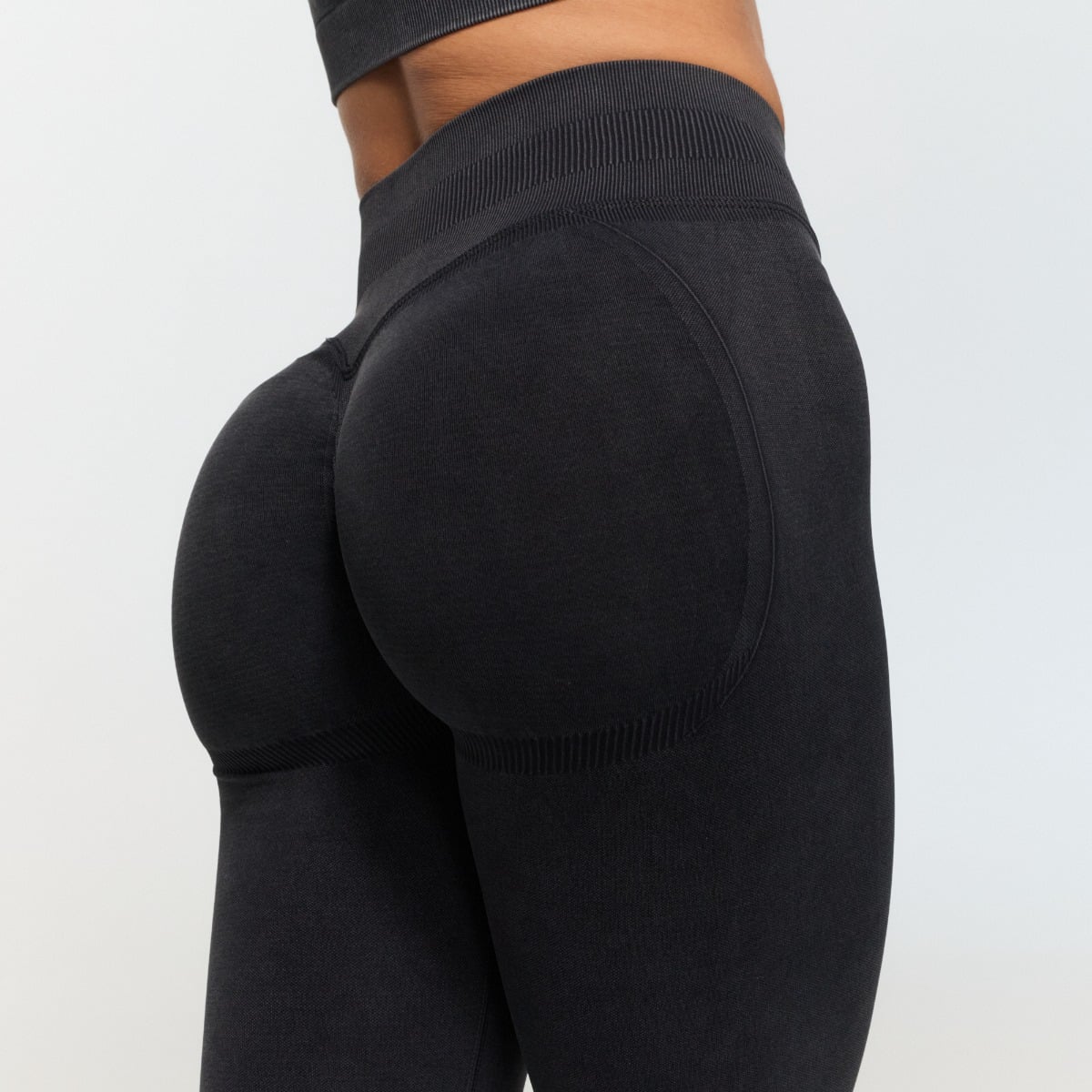 Ženske bešavne tajice Fierce Dark Grey – GymBeam