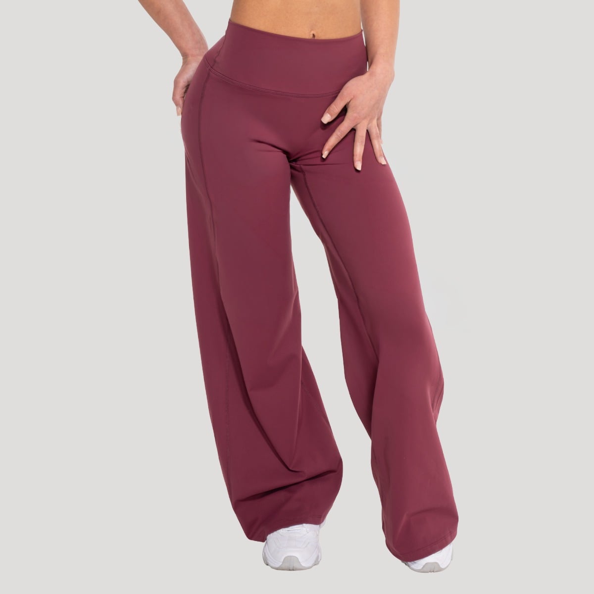 Women‘s Flow Straight Pants Wine - GymBeam