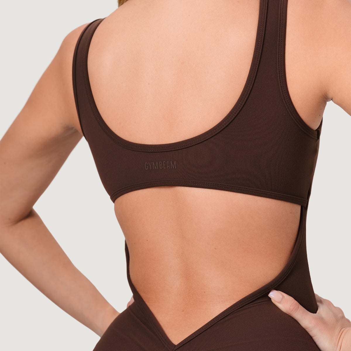 Women‘s NEO Jumpsuit Mocha - GymBeam