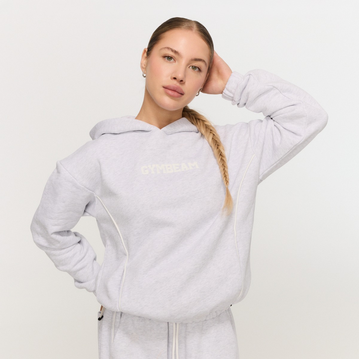 Ženska hoodie dukserica Varsity Grey - GymBeam