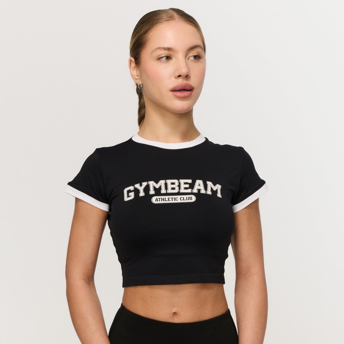 Ženska majica Varsity Black - GymBeam