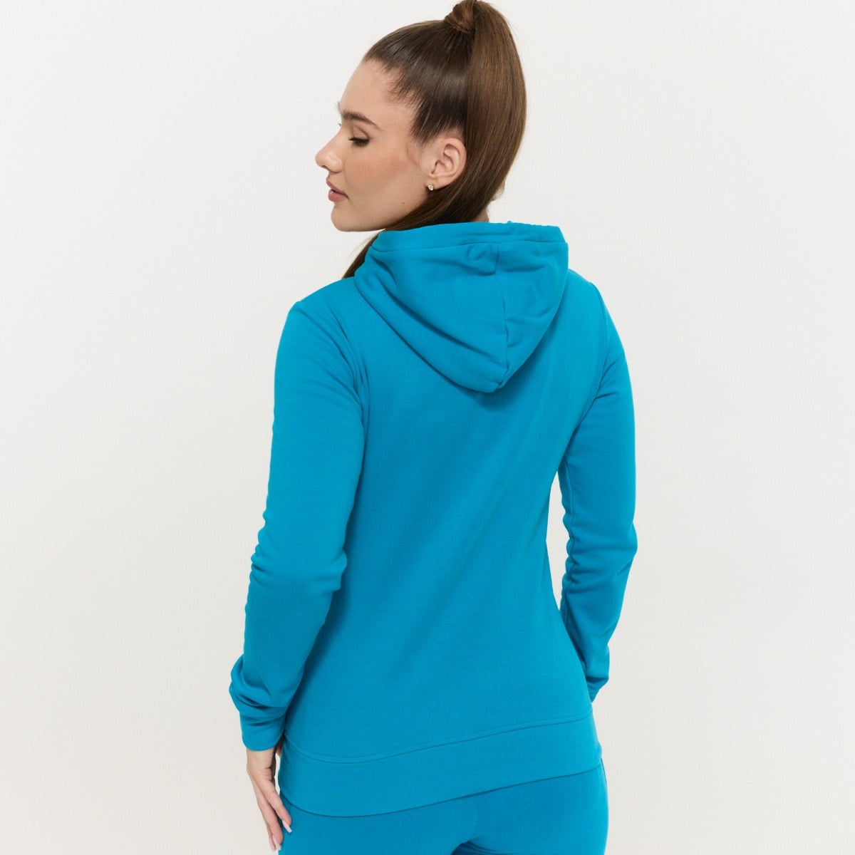 Ženska dukserica Limitless Zip Up Aquamarine - GymBeam