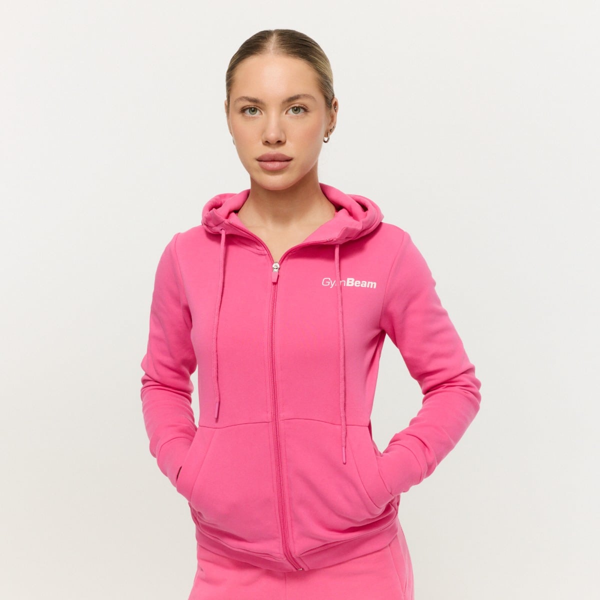 Ženska dukserica Limitless Zip Up Dragonfruit - GymBeam