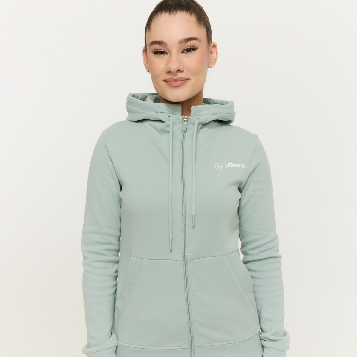 Ženska dukserica Limitless Zip Up Eucalypt - GymBeam