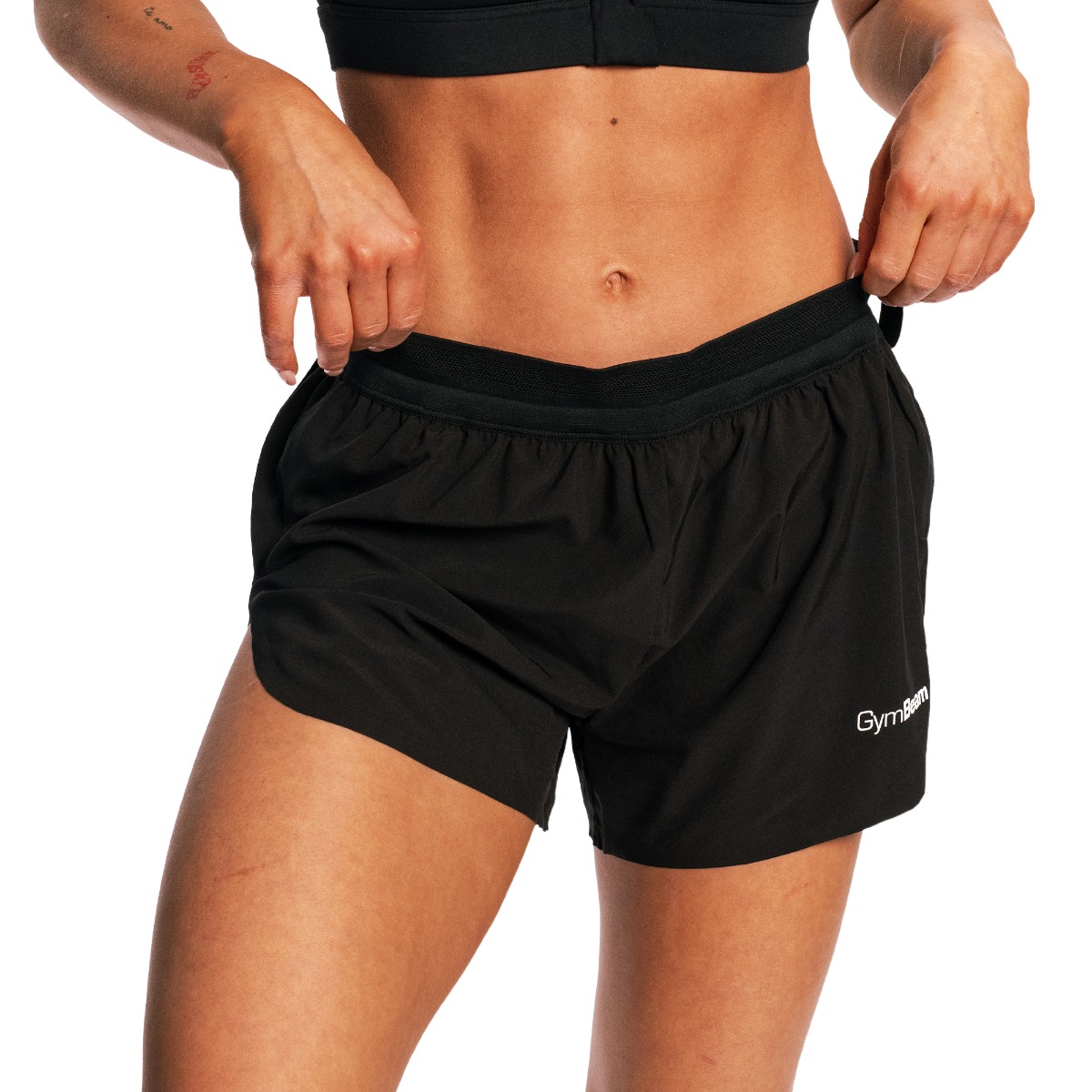 GymBeam Women‘s Pulse X Running shorts Black - Veličina: XS | Boja: Crna | Težina: 0,09 g | Pakiranje: 69 · záber 8