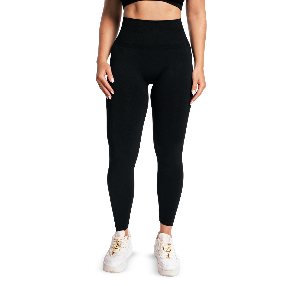 GymBeam Women‘s Sculpt Seamless Leggings Black - Veličina: S | Boja: Crna | Težina: 0,191 g | Pakiranje: 70 · záber 6