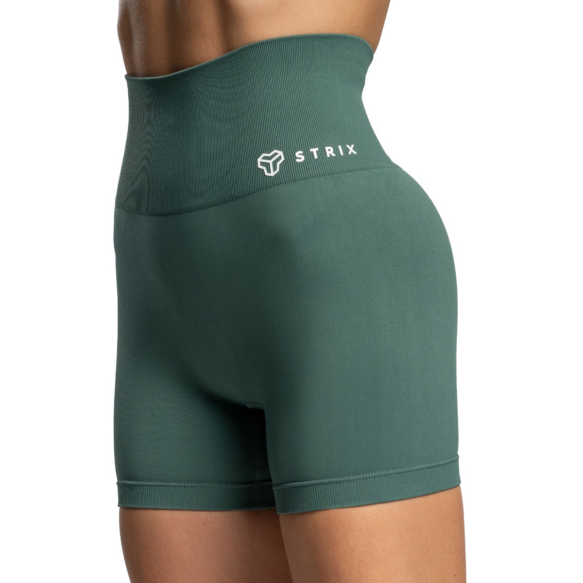 STRIX Women‘s Seamless Shorts Moss - Veličina: XS | Boja: Zelená | Težina: 0,12096 g | Pakiranje: 130 · záber 9