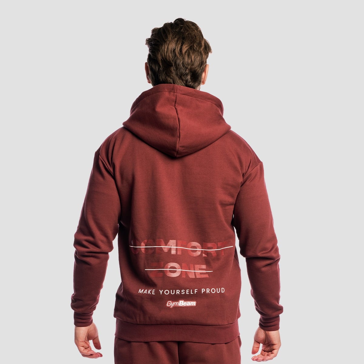 Muška dukserica Zone Zip Up Cherrywood - GymBeam