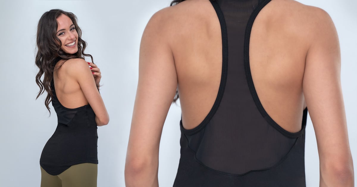 Ženska majica bez rukava Mesh Black - GymBeam