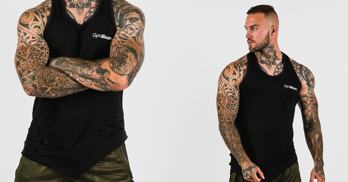 Potkošulja Ripped Tank Top Black - GymBeam
